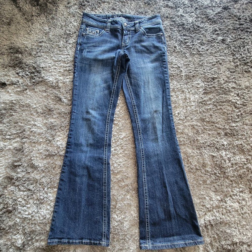 Women's Vanity Dakota Flare Denim Blue Jeans size 26